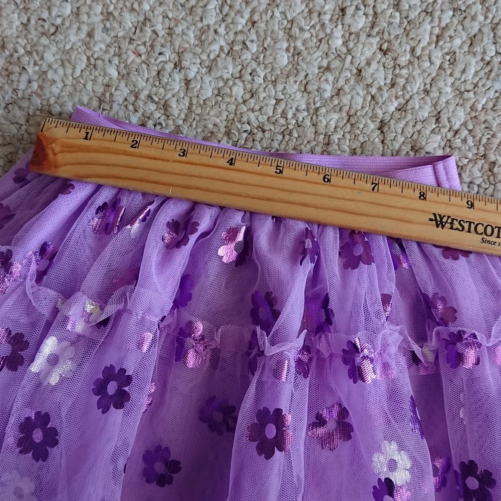 Disney princess pretty Purple Floral Tulle Skirt size 3-4T